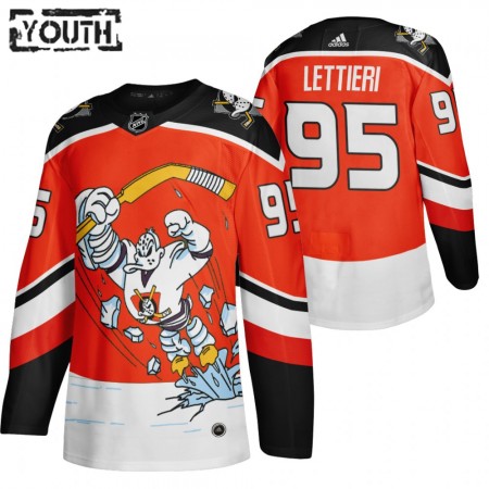Camisola Anaheim Ducks Vinni Lettieri 95 2020-21 Reverse Retro Terceiro Authentic - Criança
